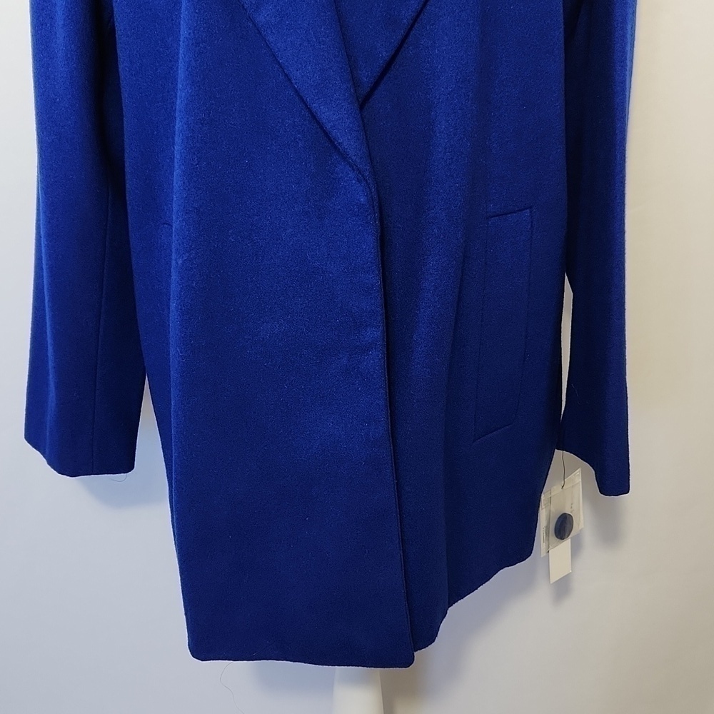 Liz Claiborne Women's Size Medium Blue Wool Blend Side Pockets Lined Jacket NWT - Picture 5 of 15